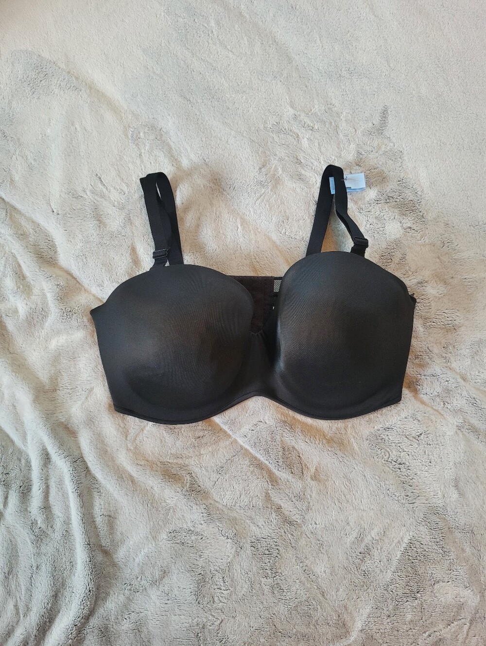 Cacique Size 38F Black Smooth Boost Strapless Multi Way Bra With Underwire